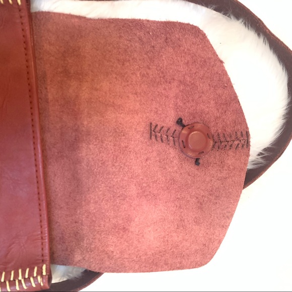 Lucky Brand Red Boho Leather Shoulder Bag - Picture 5 of 8